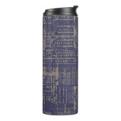 Modern abstract, eigentijds oppervlak pattern desi thermosbeker (Gedraaid links)