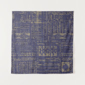 Modern abstract, eigentijds oppervlak pattern desi wandkleed (Voorkant (horizontaal))