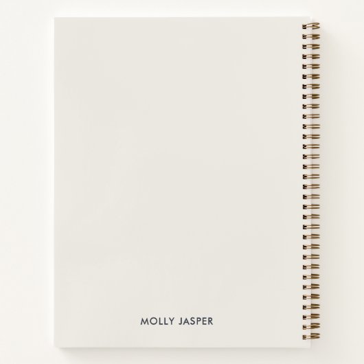 Modern Abstract Elegant Geometric Minimal Journal Notitieboek (Achterkant)