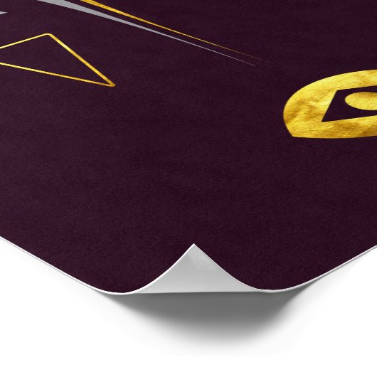 Modern Abstract elegant minimalistisch art Poster (Hoek)