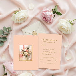 Modern Abstract Elegant RSVP Card Portrait Kaartje