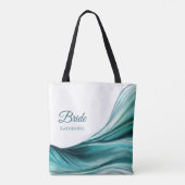 Modern Abstract-Emerald Groen- Tote Bag (Achterkant)