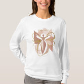 Modern Abstract Empower Feminine Gold & Blush Art T-shirt (Voorkant)