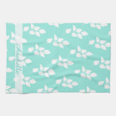 Modern Abstract Eucalyptus Branch Pattern | Theedoek (Horizontaal)