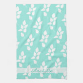 Modern Abstract Eucalyptus Branch Pattern | Theedoek (Verticaal)