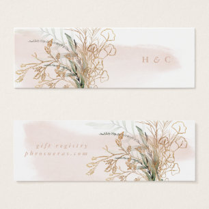 Modern Abstract   Eucalyptus Elegant Greenery Moss Mini Visitekaartjes