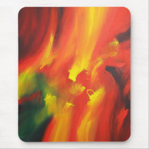 Modern Abstract expressionisme schilderend rood ge Muismat