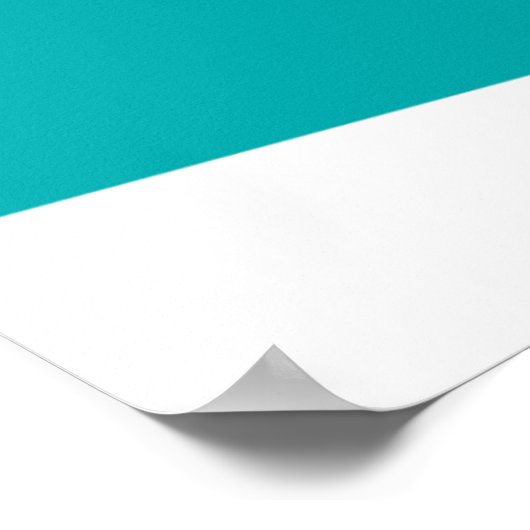 Modern Abstract Face Line Art Teal Poster (Hoek)