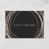 modern abstract faux gold swirl gift certificaat (Voorkant)