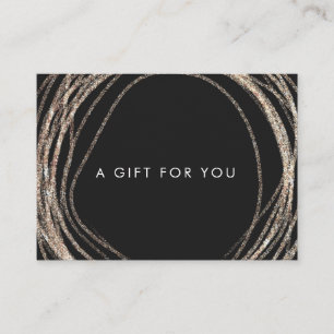 modern abstract faux gold swirl gift certificaat