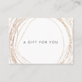 modern abstract faux gold swirl gift certificaat (Voorkant)