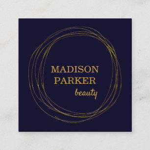 Modern Abstract Faux Gold Vierkante Visitekaartje