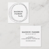 Modern Abstract Faux Roos Gold Vierkante Visitekaartje (Voorkant / Achterkant)