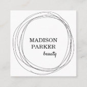 Modern Abstract Faux Roos Gold Vierkante Visitekaartje (Voorkant)