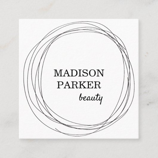 Modern Abstract Faux Roos Gold Vierkante Visitekaartje (Voorkant)