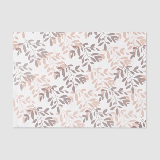 Modern abstract floraal botanisch blad tissuepapier (Voorkant)