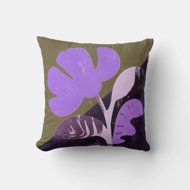 Modern Abstract Floral Accent Pillow Kussen (Voorkant)