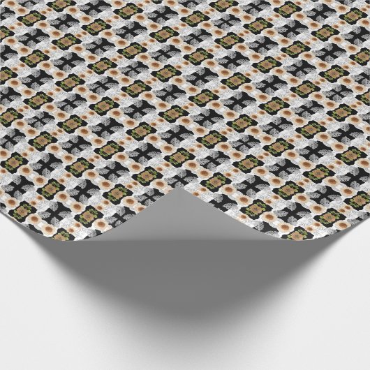 Modern abstract floral art cadeaupapier (Hoek)