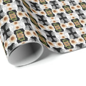 Modern abstract floral art cadeaupapier (Rol Hoek)