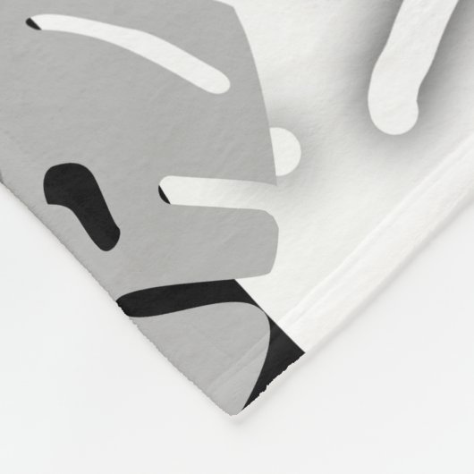 Modern abstract floral art fleece deken (Hoek)