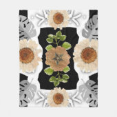 Modern abstract floral art fleece deken (Voorkant)