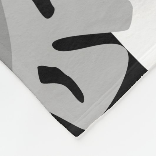 Modern abstract floral art fleece deken (Hoek)