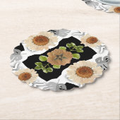 Modern abstract floral art kartonnen onderzetters (Gekanteld)