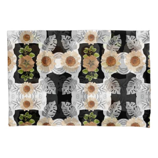 Modern abstract floral art kussensloop (Voorkant)