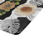 Modern abstract floral art snijplank (Hoek)