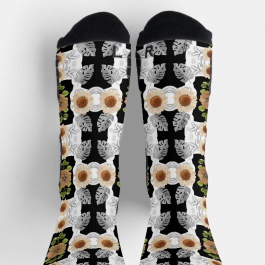 Modern abstract floral art sokken (Top)