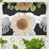 Modern abstract floral art theedoek (Gevouwen)