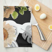 Modern abstract floral art theedoek (Quarter Fold)