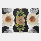 Modern abstract floral art theedoek (Horizontaal)