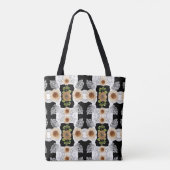 Modern abstract floral art tote bag (Achterkant)