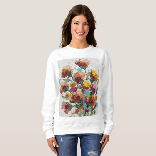 Modern Abstract Floral Art Trui (Voorkant volledig)