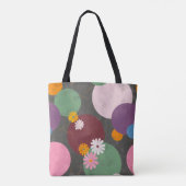 Modern Abstract Floral Circles Tote Bag (Achterkant)