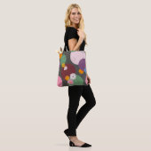 Modern Abstract Floral Circles Tote Bag (Op model)