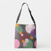 Modern Abstract Floral Circles Tote Bag (Achterkant)