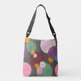 Modern Abstract Floral Circles Tote Bag