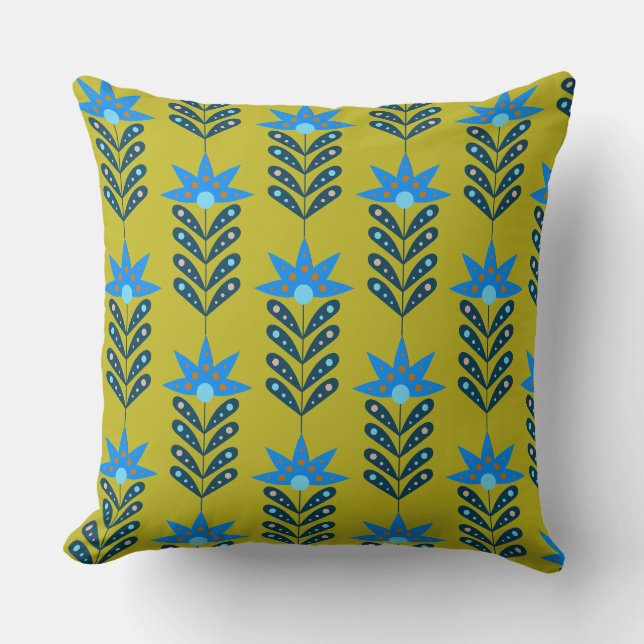 Modern Abstract Floral Kussen ontwerp (Voorkant)