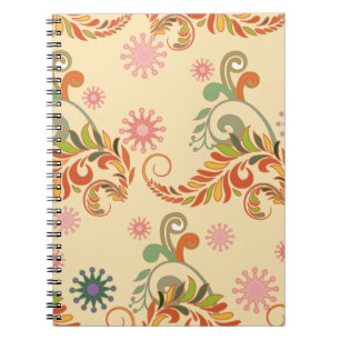 Modern Abstract Floral Pattern Notitieboek