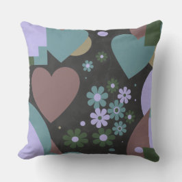 Modern Abstract Floral Throw Pillow Kussen