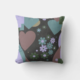 Modern Abstract Floral Throw Pillow Kussen