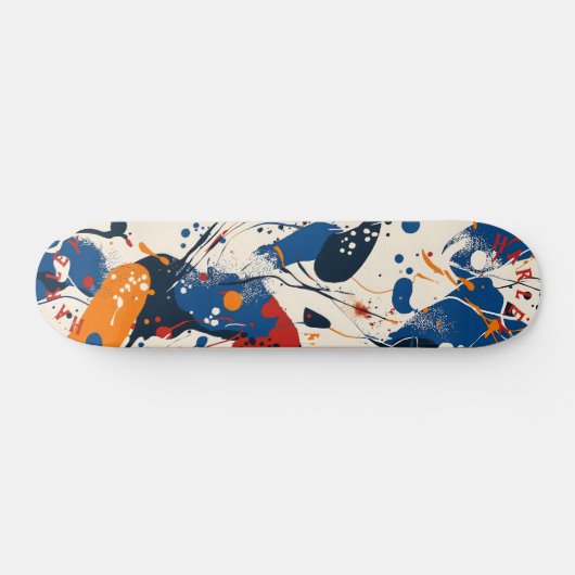 Modern Abstract Flow Skateboard - Vet Biologisch (Horizontaal)