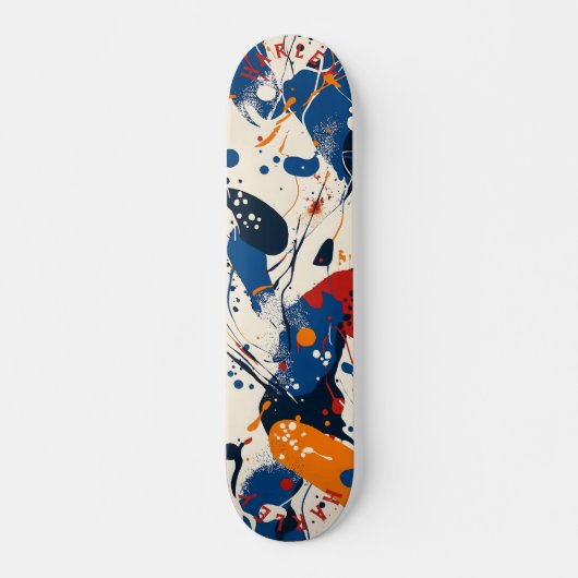 Modern Abstract Flow Skateboard - Vet Biologisch (Voorkant)