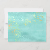 *~* Modern Abstract Flower Glitter Wedding RSVP (Achterkant)