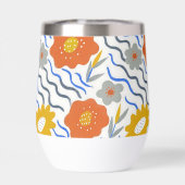 Modern Abstract Flowers Boho Wavy (Achterkant)