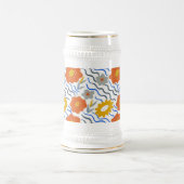 Modern Abstract Flowers Boho Wavy Bierpul (Center)