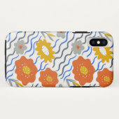 Modern Abstract Flowers Boho Wavy Case-Mate iPhone Case (Achterkant (horizontaal))
