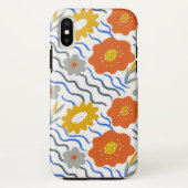 Modern Abstract Flowers Boho Wavy Case-Mate iPhone Case (Achterkant)